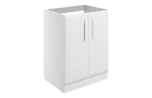 Penni 600mm Floor Standing 2 Door Basin Unit (No Top) - Matt White