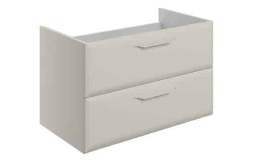 Penni 795mm Wall Hung 2 Drawer Basin Unit (No Top) - Matt Latte