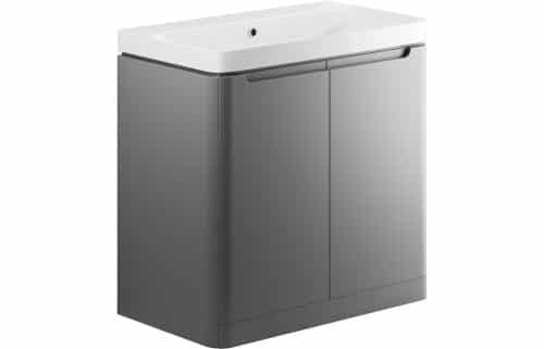 Nanya 805mm 2 Door Floor Standing Basin Unit - Matt Grey