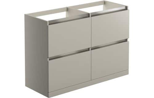 Beachy Head 1200mm Floor Standing Basin Unit Run (No Top) - Matt Latte