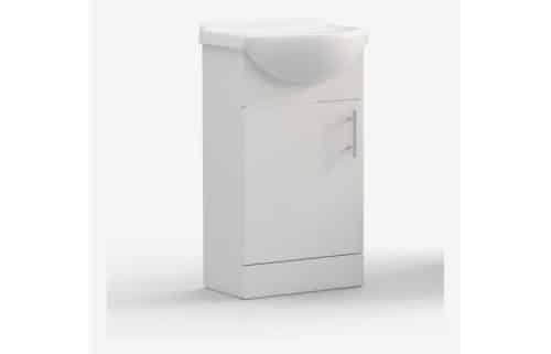 Kasai 450mm Basin Unit & Basin - White Gloss