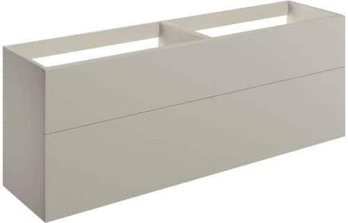Horseshoe Bend 1180mm Wall Hung 4 Drawer Basin Unit (No Top) - Matt Latte
