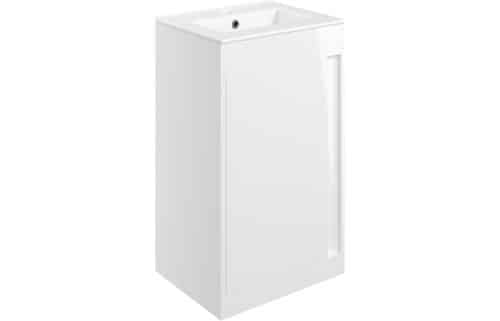Balancing 510mm Floor Standing Unit Inc. Basin - White Gloss