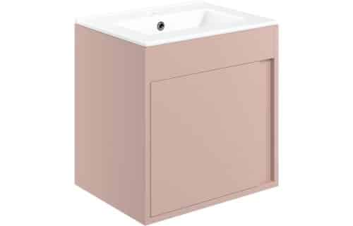 Balancing 510mm Wall Hung Unit Inc. Basin - Matt Antique Rose
