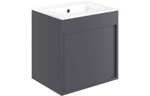 Balancing 510mm Wall Hung Unit Inc. Basin - Matt Graphite Grey