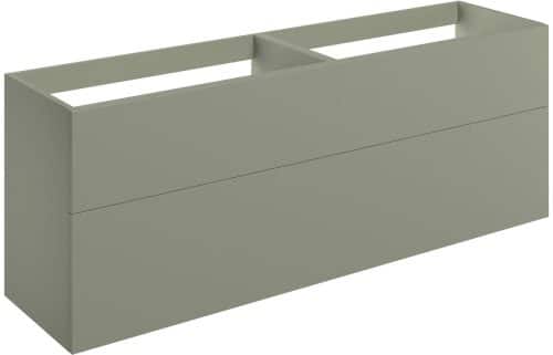 Horseshoe Bend 1180mm Wall Hung 4 Drawer Basin Unit (No Top) - Matt Olive Green
