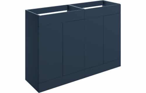 Horseshoe Bend 1180mm Floor Standing 4 Door Basin Unit (No Top) - Matt Deep Blue