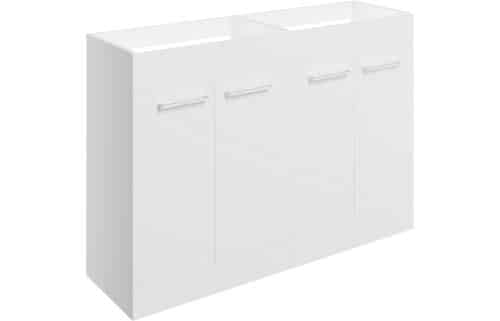 Moai 1180mm Floor Standing 2 Door Basin Unit Run (No Top) - White Gloss