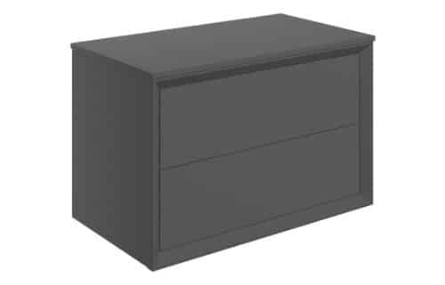 Wave 810mm Wall Hung 2 Drawer Basin Unit & Top - Matt Clay