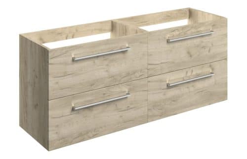 Moai 1180mm Wall Hung 2 Drawer Basin Unit Run (No Top) - Oak