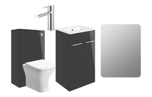 Moai 510mm F/S Furniture Pack - Anthracite Gloss w/Chrome Finishes