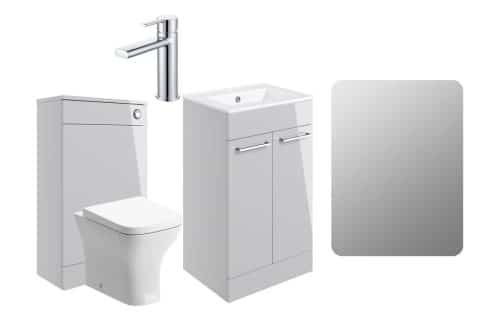 Moai 510mm F/S Furniture Pack - Grey Gloss w/Chrome Finishes