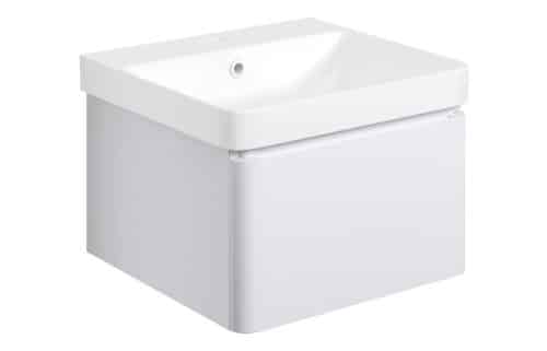Danube 500mm Wall Hung 1 Drawer Basin Unit & Basin - Matt White