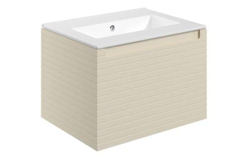 Old Harry 615mm Wall Hung 1 Drawer Basin Unit & 0TH Thin Edge Basin - Matt Cotton