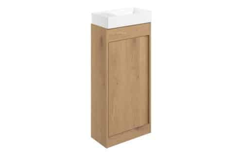 Balancing 410mm Floor Standing Unit Inc. Basin - Seville Oak