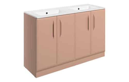 Penni 1210mm Floor Standing 4 Door Basin Unit w/2TH Basin - Matt Apricot