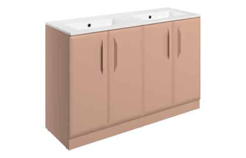 Penni 1210mm Floor Standing 4 Door Basin Unit w/0TH Basin - Matt Apricot