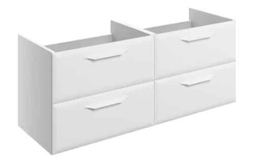 Penni 1200mm Wall Hung 4 Drawer Basin Unit (No Top) - Matt White