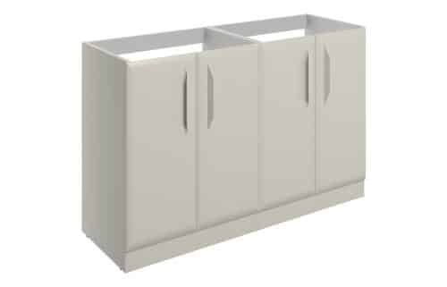 Penni 1200mm Floor Standing 4 Door Basin Unit (No Top) - Matt Latte