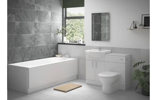 Kasai Full Suite with Rimless BTW WC & Single End Bath
