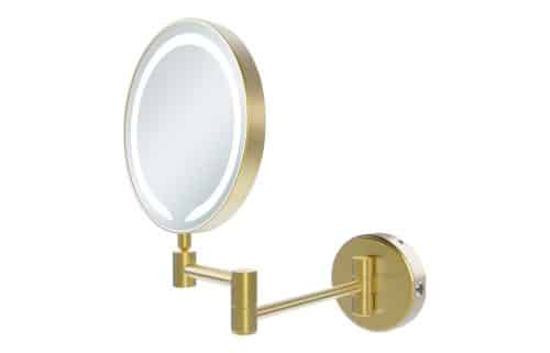 K6 Round LED Cosmetic Mirror - Brushed Brass