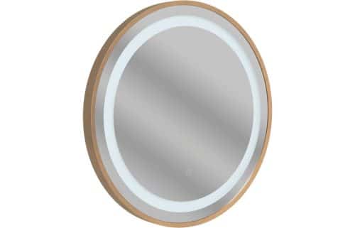 Trivor 600mm Round Front-Lit LED Mirror - Brushed Bronze