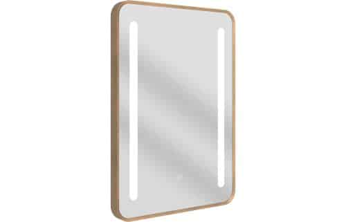 Kabru 500x700mm Rounded Front-Lit LED Mirror - Brushed Bronze