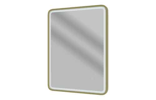 Pumori 600mm Rectangle Front-Lit LED Mirror - Brushed Brass