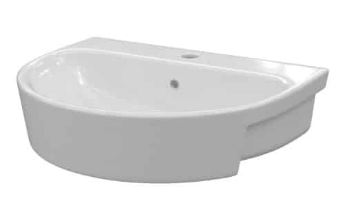 Yukon 555x435mm 1TH Semi Recessed Basin