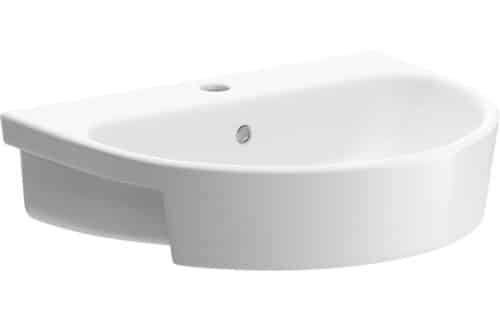 Han 555x435mm 1TH Semi Recessed Basin
