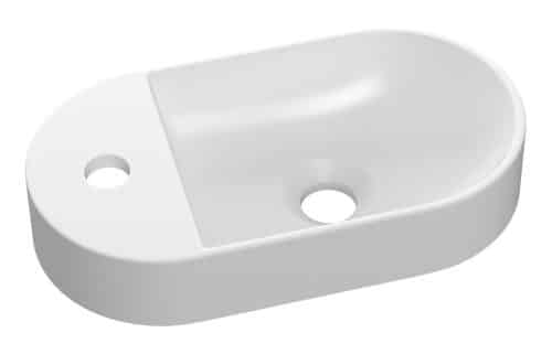 Congo 380x200mm Mini Resin Washbowl - White