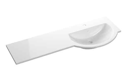 1244mm Standard Round One-Piece Basin & Overflow Ring - Right Hand