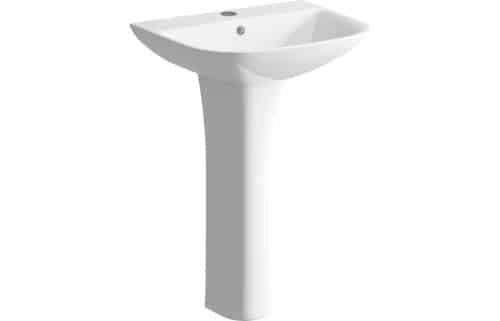 Lawrence 560x450mm 1TH Basin & Full Pedestal (Boxed)
