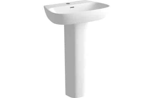 Magdalena 600x400mm 1TH Basin & Full Pedestal