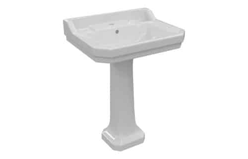 Benue 600x500mm 1TH Basin & Full Pedestal