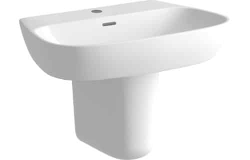 Magdalena 600x400mm 1TH Basin & Semi Pedestal