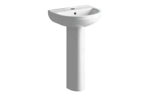 Fraser 500x390mm 1TH Basin & Full Pedestal