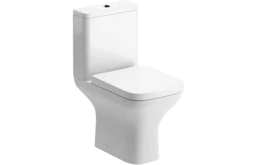 Lawrence Rimless Short Projection Close Coupled Open Back WC & Wrapover Soft Close Seat