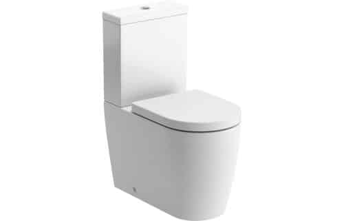 Yukon Rimless Close Coupled Fully Shrouded Comfort Height WC & Soft Close Seat