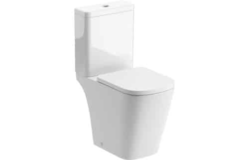 Magdalena Rimless Close Coupled Open Back Comfort Height WC & Soft Close Seat