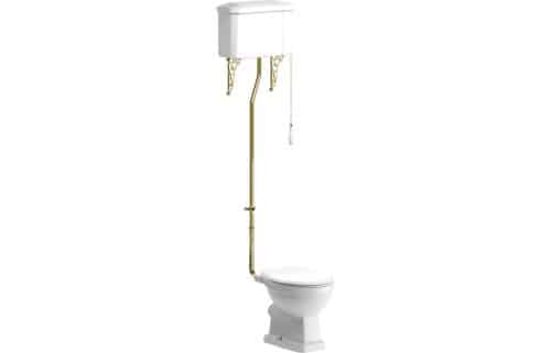 Benue High Level WC & Soft Close Seat w/Br.Brass Finishes