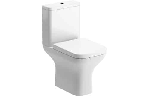 Lawrence Rimless Comfort Height Close Coupled Open Back WC & Wrapover Soft Close Seat