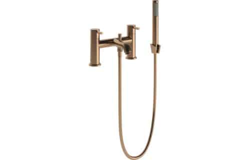 Monnow Bath/Shower Mixer & Bracket - Brushed Bronze