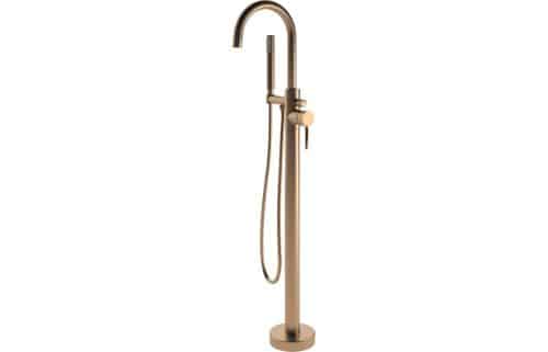Monnow Floor Standing Bath/Shower Mixer - Brushed Bronze