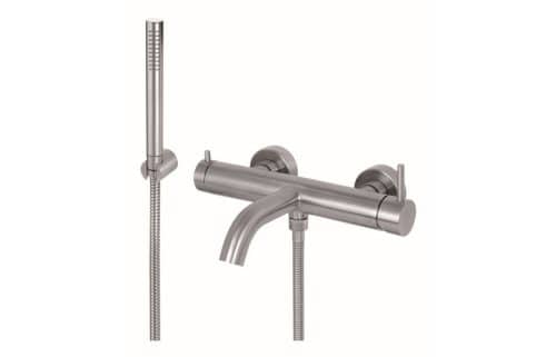 Vema Tiber Wall Mounted Bath/Shower Mixer - St/Steel