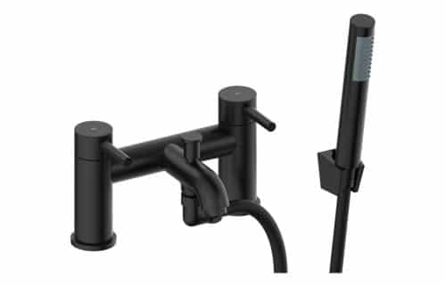 Monnow Bath/Shower Mixer & Bracket - Matt Black