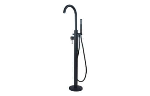 Monnow Floor Standing Bath/Shower Mixer - Matt Black