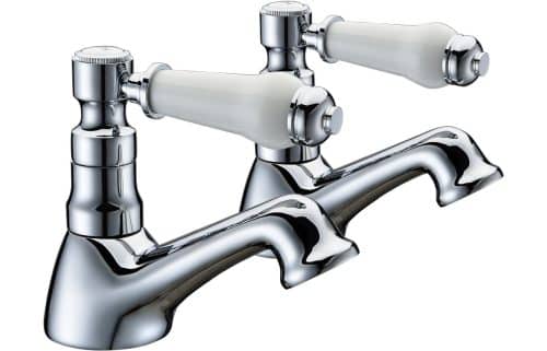 Roeburn Bath Pillar Taps - Chrome