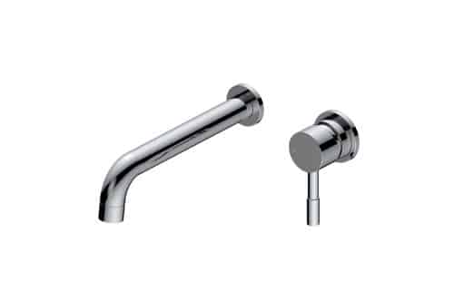 Monnow 220mm Wall Mounted Basin Mixer - Chrome