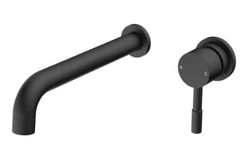 Monnow 220mm Wall Mounted Basin Mixer - Matt Black